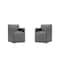 Manhattan Comfort Anna Square Faux Leather Dining Chair in Pewter - Set of 2 2-DC058AR-PE - alternate 1